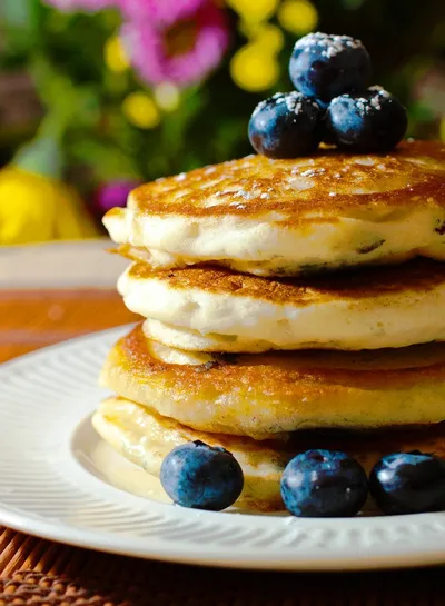 Pancakes with blueberries