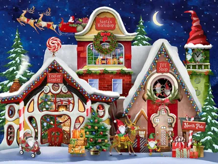 Festive North Pole scene