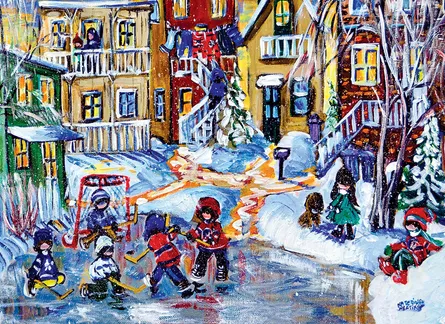 Children playing in winter