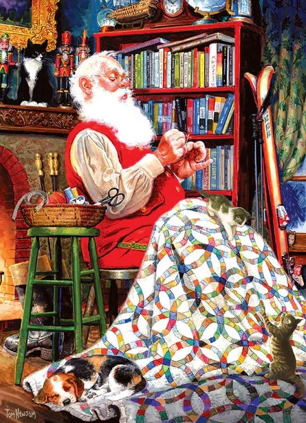 Cozy scene with Santa