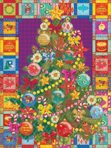 Colorful festive Christmas tree