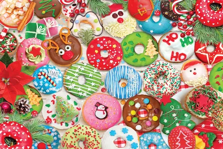 Colorful festive doughnuts