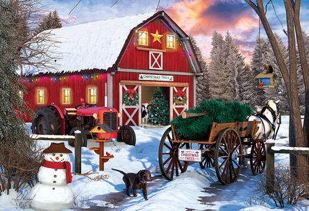 Farm holiday scene