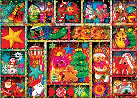 Colorful christmas decorations