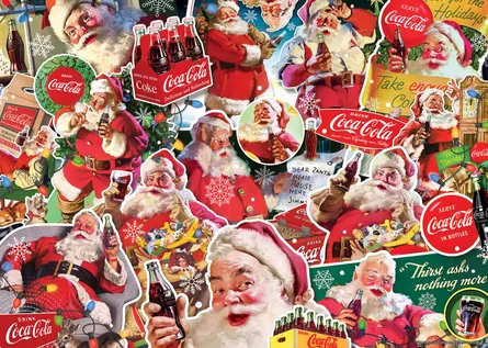 Santa claus with coca cola