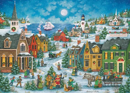 Christmas village scene