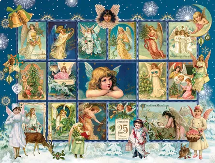 Vintage Christmas card collage