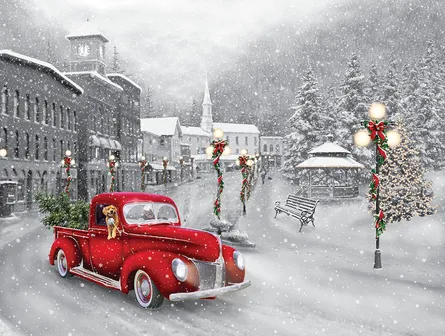 Christmas town scene