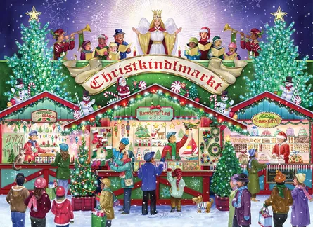 Christmas market scene