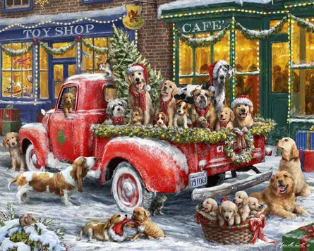 Christmas dog parade