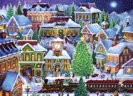 Christmas village scene