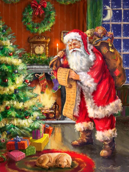 Santa checks his list