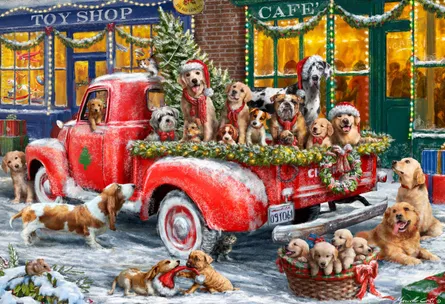 Christmas dog parade