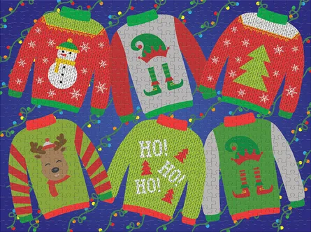 Colorful festive sweaters