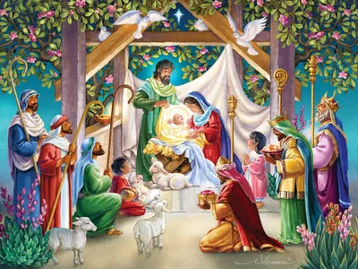Christian nativity scene