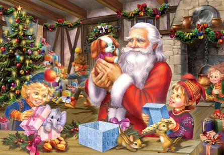 Santa Claus with children