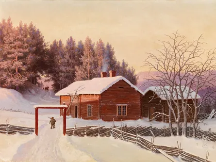 Rural winter scene