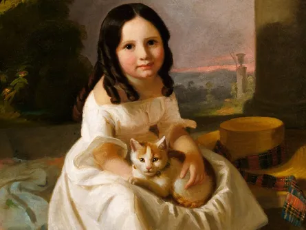 Girl with cat