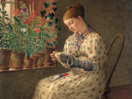 A woman reading a book