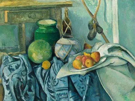 Fruit, vase, table