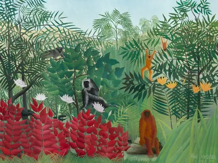 Jungle scene with animals