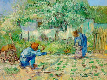 Two people in a garden