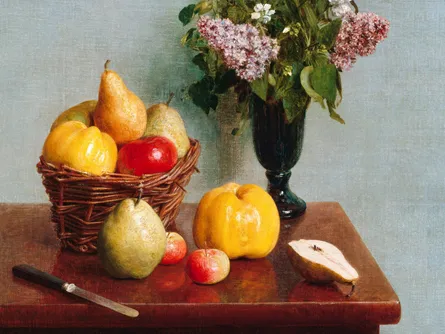 Fruit basket on table