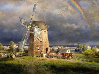 Painted rural scene