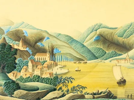 Old painting of landscape