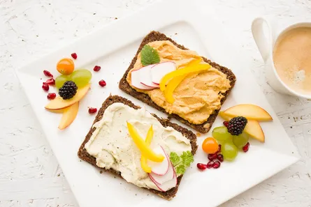 Breakfast food on plate