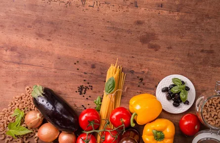 Veggies on table