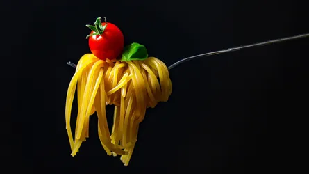 Tomato on pasta