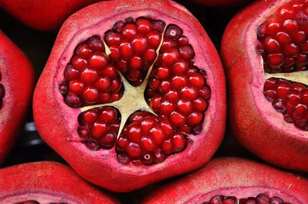 Red pomegranate with seeds