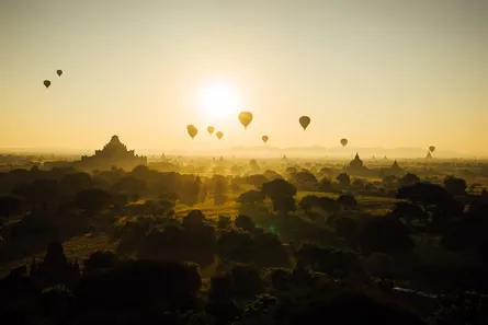 Sunset hot air balloon festival