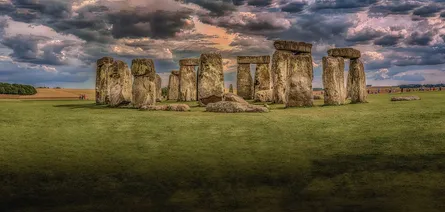 Stonehenge in field