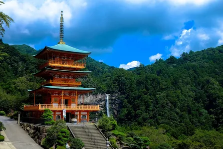 Stone temple on mountain