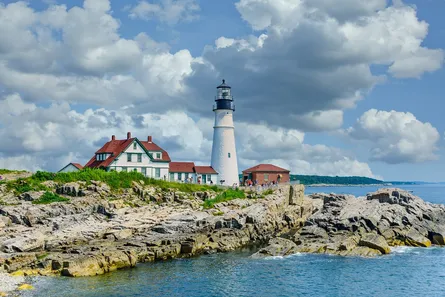 Lighthouse by water