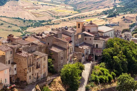 Italian village from above