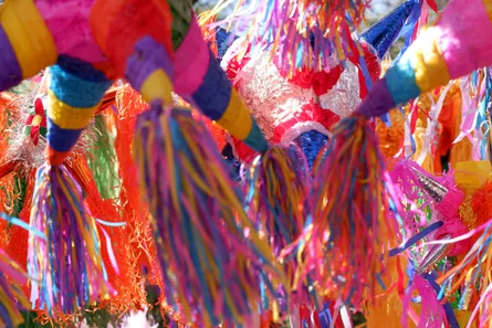 Colorful paper tassels