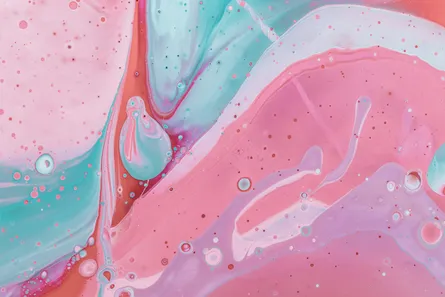 Colorful marbled paint