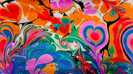 Colorful swirls on fabric