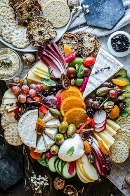 Fruit and cheese platter