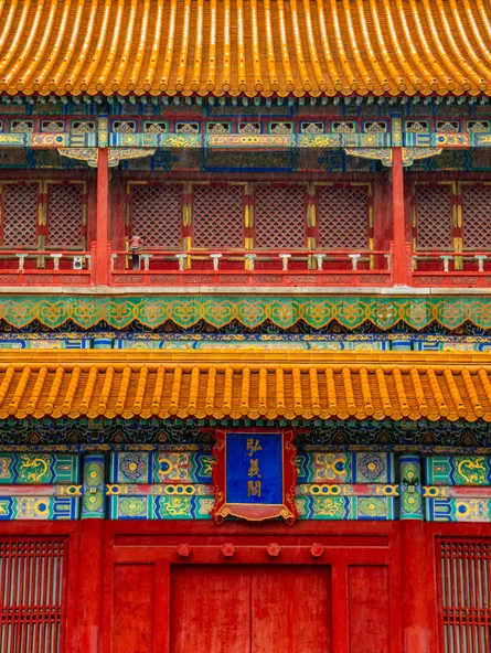 Chinese temple with red roof