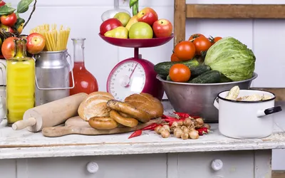 A variety of fresh food