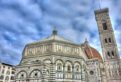 Ancient cathedral with clock tower