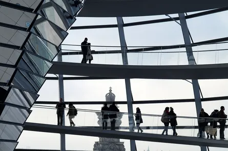 People on bridge