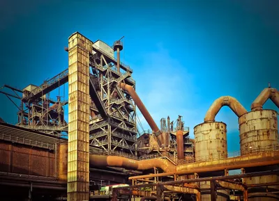 Rusty industrial plant