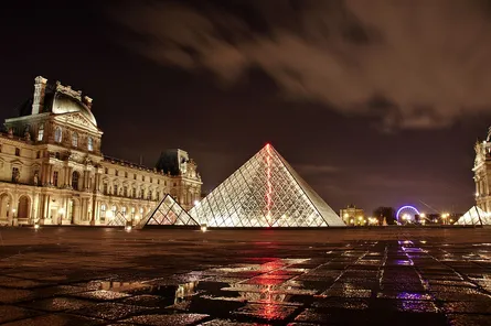 Eiffel tower night sky