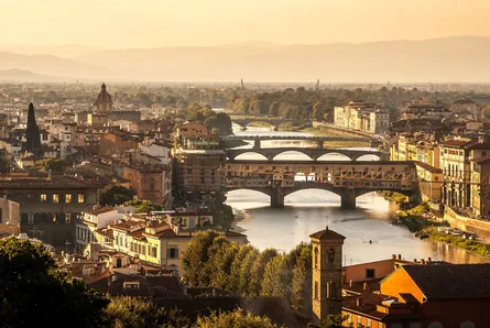 River running through city