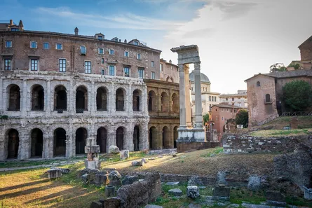 Ruins in city